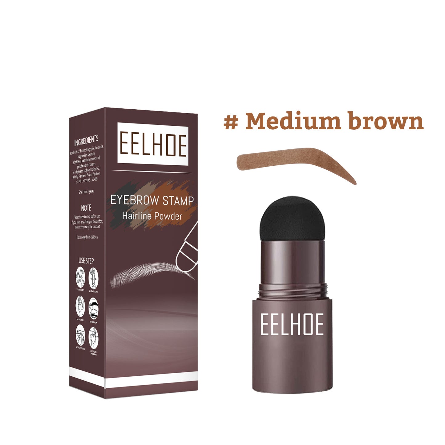 EELHOE Eyebrow Printing Mold Thrush Lazy Eyebrow Waterproof Anti-Sweat Hairline Powder Filling Makeup Eyebrow Cake Repairing Powder