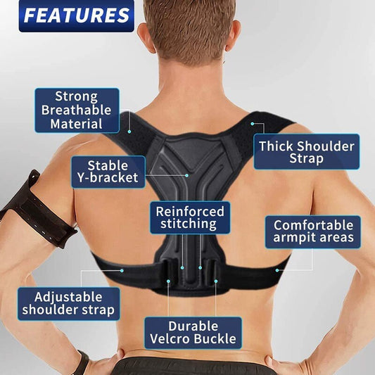 Back Posture Corrector Corset Clavicle Spine Posture Correction Back Support Belt Comfortable Soft Strip Corrector for Adult