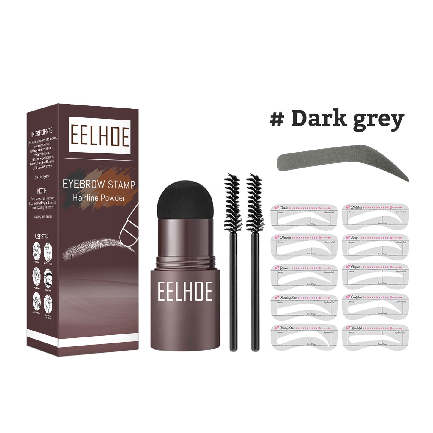 EELHOE Eyebrow Printing Mold Thrush Lazy Eyebrow Waterproof Anti-Sweat Hairline Powder Filling Makeup Eyebrow Cake Repairing Powder