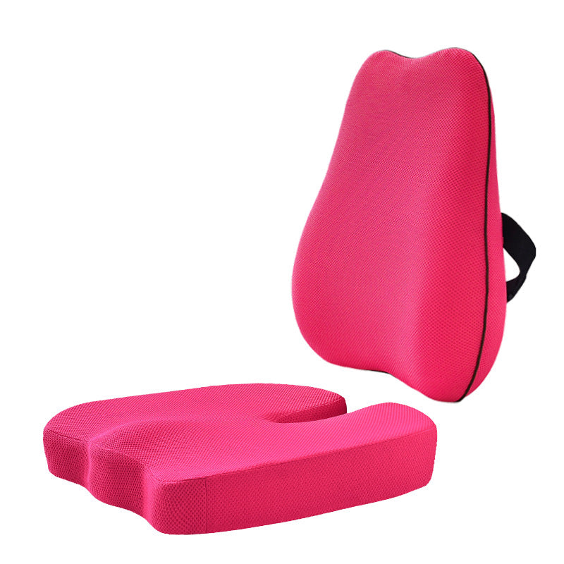 Summer Office Cushion Lumbar Back Support One Set Of Sedentary Gods Memory Foam Seat Cushion Chair Pad